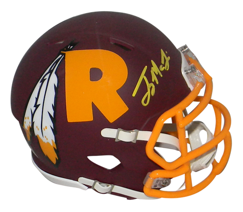 TERRY McLAURIN SIGNED WASHINGTON REDSKINS AMP SPEED MINI HELMET BECKETT