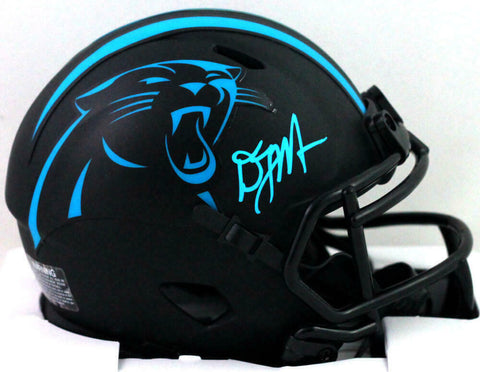 DJ Moore Autographed Carolina Panthers Eclipse Speed Mini Helmet- Beckett *Blue