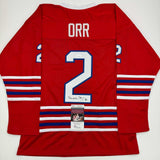 Autographed/Signed Bobby Orr Oshawa Red Hockey Jersey JSA COA