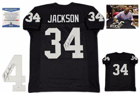 Bo Jackson Autographed SIGNED Jersey - Beckett Witnessed Authentic - Black