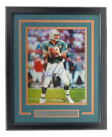 Dan Marino Signed Framed 11x14 Miami Dolphins Photo BAS