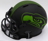 Walter Jones Autographed Seahawks Eclipse Black Mini Helmet (Smudged) MCS 93150