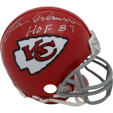 Len Dawson Autographed/Signed Kansas City Chiefs VSR4 Mini Helmet JSA 47953