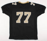 Willie Roaf Signed Saints Black Jersey Inscribed "HOF 2012" (PSA COA)