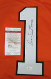 Bernie Parent Signed Philadelphia Flyers Jersey (JSA COA) H O F 1984 / Goalie