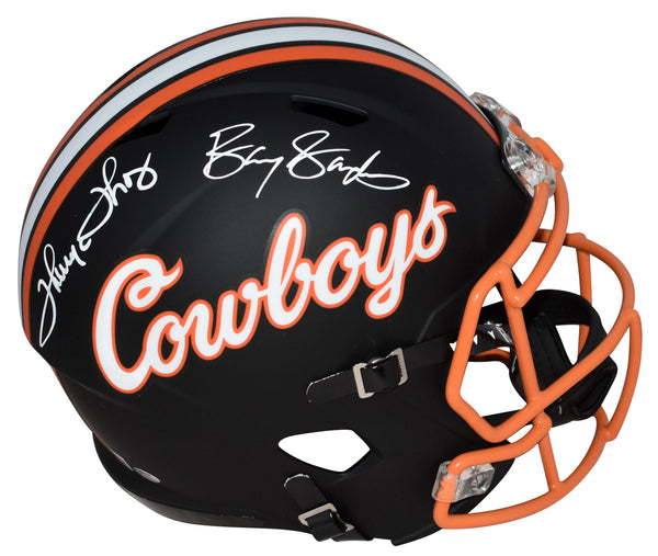 BARRY SANDERS & THURMAN THOMAS SIGNED OKLAHOMA STATE COWBOYS FULL SIZE HELMET