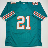 Autographed/Signed Jordan Poyer Miami Teal Football Jersey Beckett BAS COA