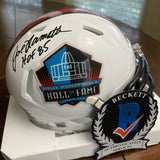 Joe Namath Autographed Signed Hall of Fame Mini Helmet W/HOF 85 Beckett Jets