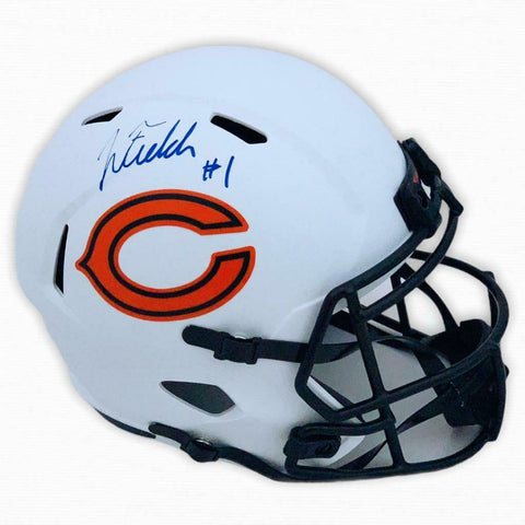 Chicago Bears Justin Fields Autographed Signed Lunar Eclipse Helmet - Beckett