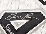 SAN ANTONIO SPURS GEORGE GERVIN AUTOGRAPHED WHITE JERSEY "ICEMAN" JSA 215713