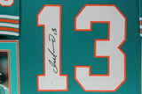 DAN MARINO (Dolphins teal SKYLINE) Signed Autographed Framed Jersey JSA