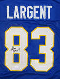 Steve Largent Signed / Autographed Blue W/ Yellow Jersey- JSA W Authenticated