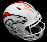 Terrell Davis Signed Denver Broncos Speed Authentic White Matte Helmet w- Insc