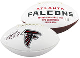 Falcons Michael Vick Authentic Signed White Panel Logo Football w/ Case JSA Wit