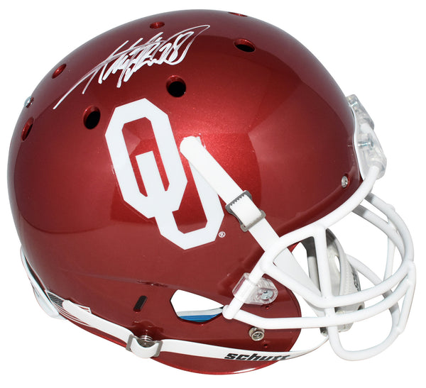 ADRIAN PETERSON AUTOGRAPHED OKLAHOMA SOONERS FULL SIZE HELMET BECKETT