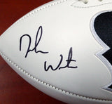 DESHAUN WATSON AUTOGRAPHED HOUSTON TEXANS WHITE LOGO FOOTBALL BECKETT BAS 122067