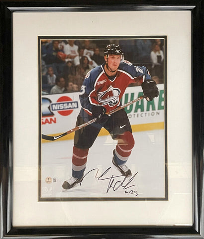 Milan Hejduk Signed Colorado Avalanche Framed 11x14 Photo Beckett 44738