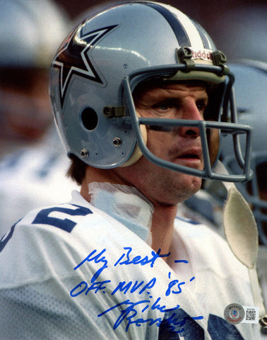 Mike Renfro Autographed Dallas Cowboys 8x10 Photo OFF MVP BAS 46287