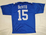 Tommy DeVito Signed New York Giants Jersey (Beckett) Ex-Illini Quarterback