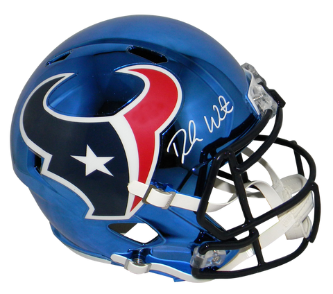 DESHAUN WATSON SIGNED HOUSTON TEXANS CHROME FULL SIZE SPEED HELMET BECKETT