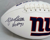 Y.A. Tittle Autographed New York Giants Logo Football with JSA Witnessed Auth