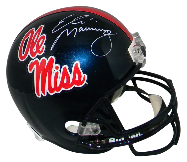 ELI MANNING AUTOGRAPHED SIGNED MISSISSIPPI OLE MISS REBELS FULL SIZE HELMET JSA