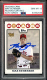 2008 Topps Update #UH280 Max Scherzer RC Rookie PSA/DNA Auto GEM MINT 10 MLB