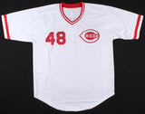 Ross Grimsley Signed Reds Jersey (JSA COA) Big Red Machine Starting Pitcher