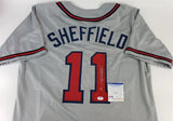 Gary Sheffield Signed Atlanta Braves Road Jersey (PSA COA) 500 Home Run Club