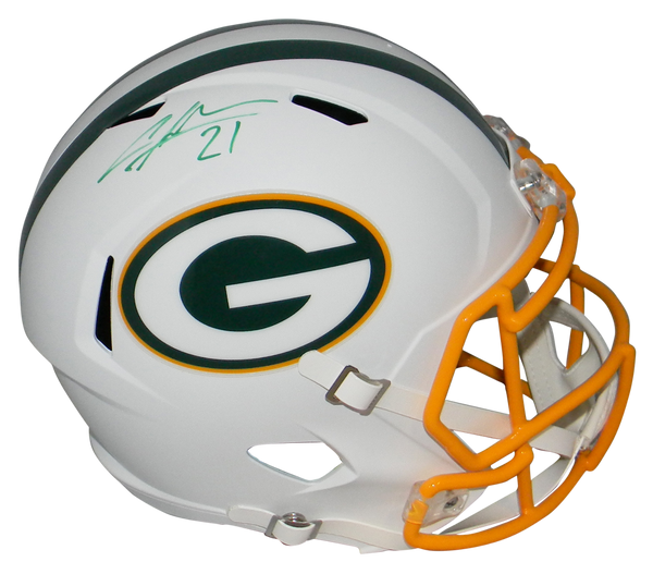 CHARLES WOODSON SIGNED GREEN BAY PACKERS WHITE FULL SIZE SPEED HELMET BECKETT