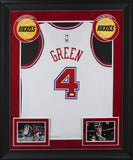 Rockets Jalen Green Authentic Signed White Nike Framed Jersey JSA #AR73480