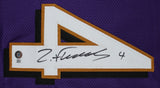 Zay Flowers Authentic Signed Purple Pro Style Jersey BAS Witnessed 1