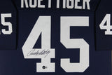 RUDY RUETTIGER (Notre Dame navy TOWER) Signed Autographed Framed Jersey Beckett