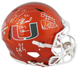 Miami Legends (8) Lewis, Irvin Signed Flash F/S Speed Proline Helmet w/ Case BAS