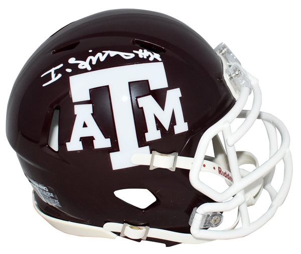 ISAIAH SPILLER SIGNED TEXAS A&M AGGIES SPEED MINI HELMET BECKETT