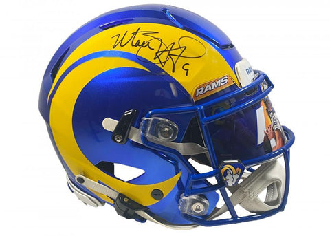 MATTHEW STAFFORD Autographed Rams Custom Visor Speed Flex Helmet FANATICS