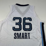 Autographed/Signed Marcus Smart Memphis White Basketball Jersey Beckett BAS COA