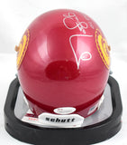 Matt Leinart Autographed USC Trojans Schutt Mini Helmet W/ Heisman- JSA W