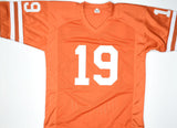 Justin Tucker Autographed Orange College Style Jersey- Beckett W Hologram *Black