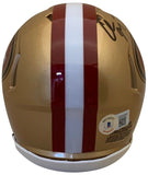 Christian McCaffrey Autographed San Francisco 49ers Football Mini Helmet Beckett