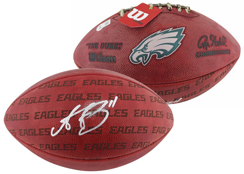 Eagles A.J. Brown Signed Wilson "The Duke" Team Showcase Football BAS #2W058270