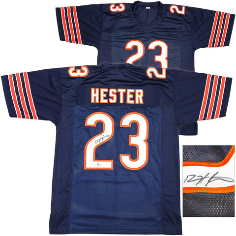 CHICAGO BEARS DEVIN HESTER AUTOGRAPHED BLUE JERSEY BECKETT BAS WITNESS 231051