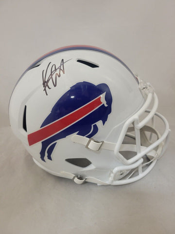 KEON COLEMAN SIGNED BUFFALO BILLS FULL SIZE SPEED REPLICA HELMET BECKETT QR