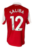 William Saliba Signed Arsenal FC Red Adidas Soccer Jersey BAS