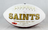 Ricky Williams Autographed Saints Logo Football w/ Who Dat - JSA Witness Auth