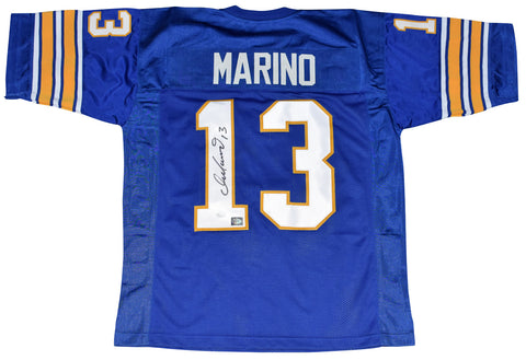 DAN MARINO SIGNED PITT PITTSBURGH PANTHERS #13 BLUE THROWBACK JERSEY JSA