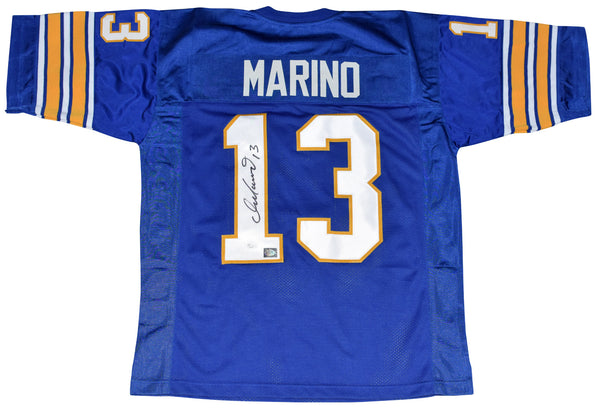 DAN MARINO SIGNED PITT PITTSBURGH PANTHERS #13 BLUE THROWBACK JERSEY JSA