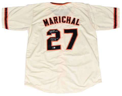 JUAN MARICHAL SIGNED SAN FRANCISCO GIANTS #27 JERSEY W/ DOMINICAN DANDY