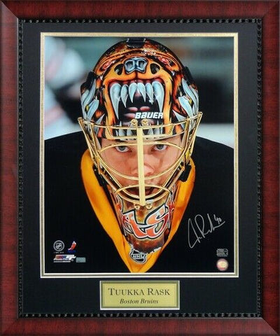 Tuukka Rusk Signed Autographed Photo Custom Framed to 24x20 Boston Bruins NEP