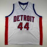 Autographed/Signed Rick Mahorn Detroit White Basketball Jersey JSA COA